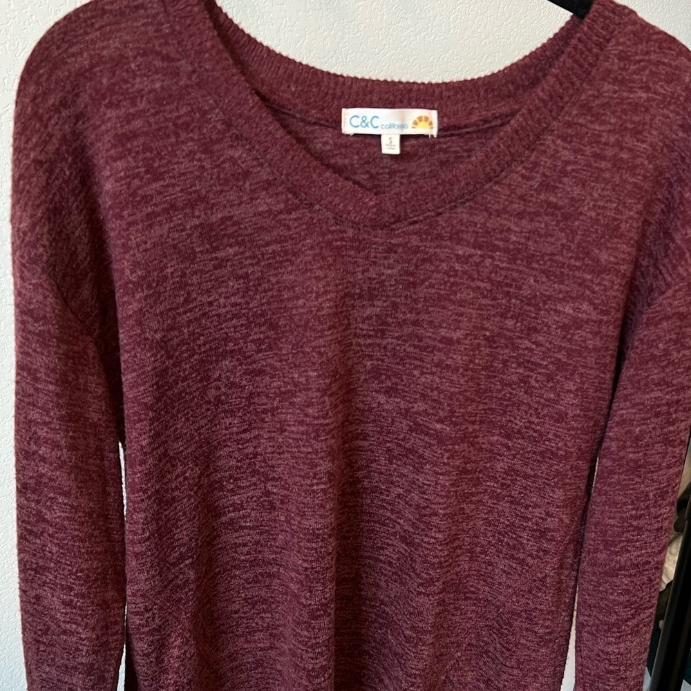 C&c‎ California Women’s Maroon Top Size Small - Picture 2 of 4